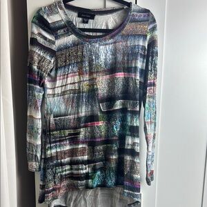 Karen Kane MultiColor Stripped Long Sleeve Top L/Large